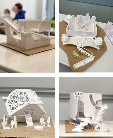 Maquettes réalisées par les participants du stage de découverte architecture 